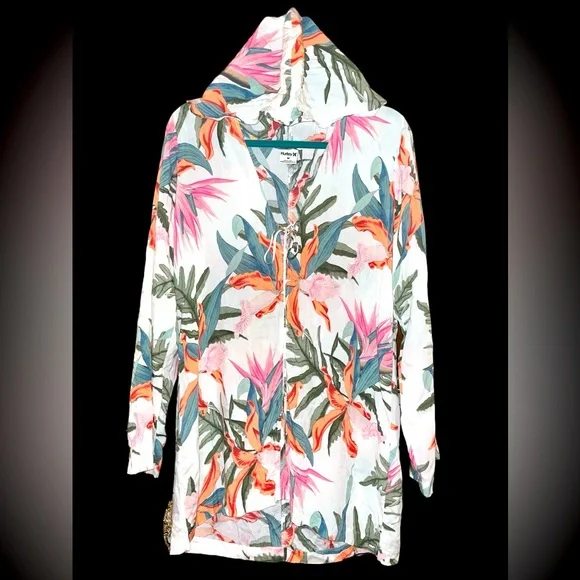 Hurley | Dresses | Hurley Mini Hooded Dressbeach Coverup Size M | Poshmark